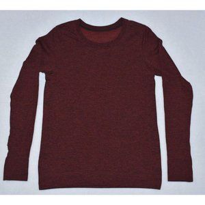 🌹Lululemon Womens Size 4 Breeze By Long Sleeve Squad Burgundy Mesh